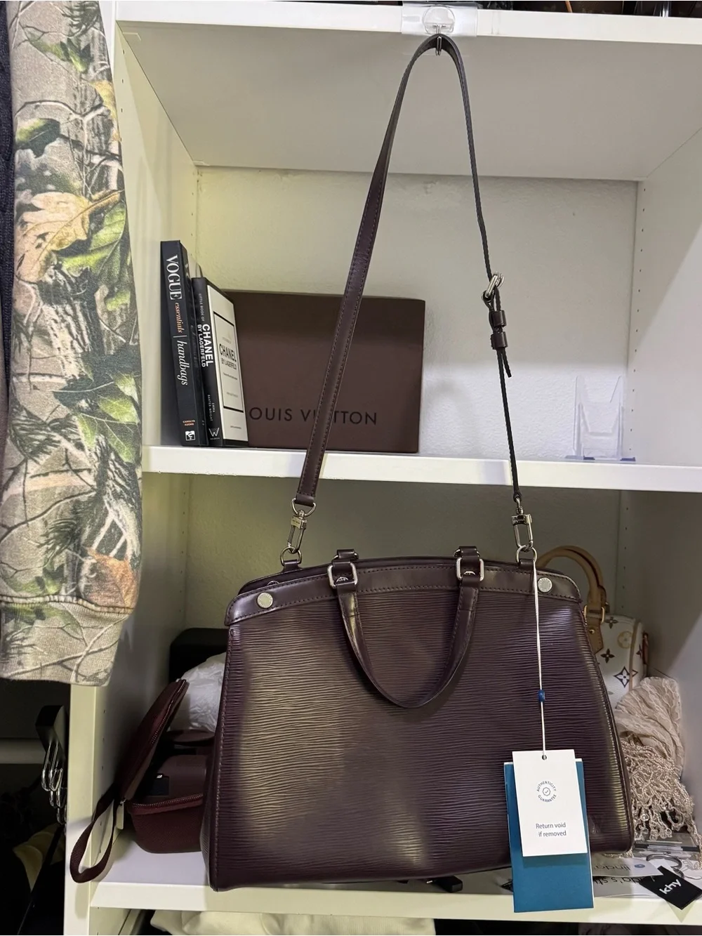 Louis Vuitton Structured Satchel in Dark plum